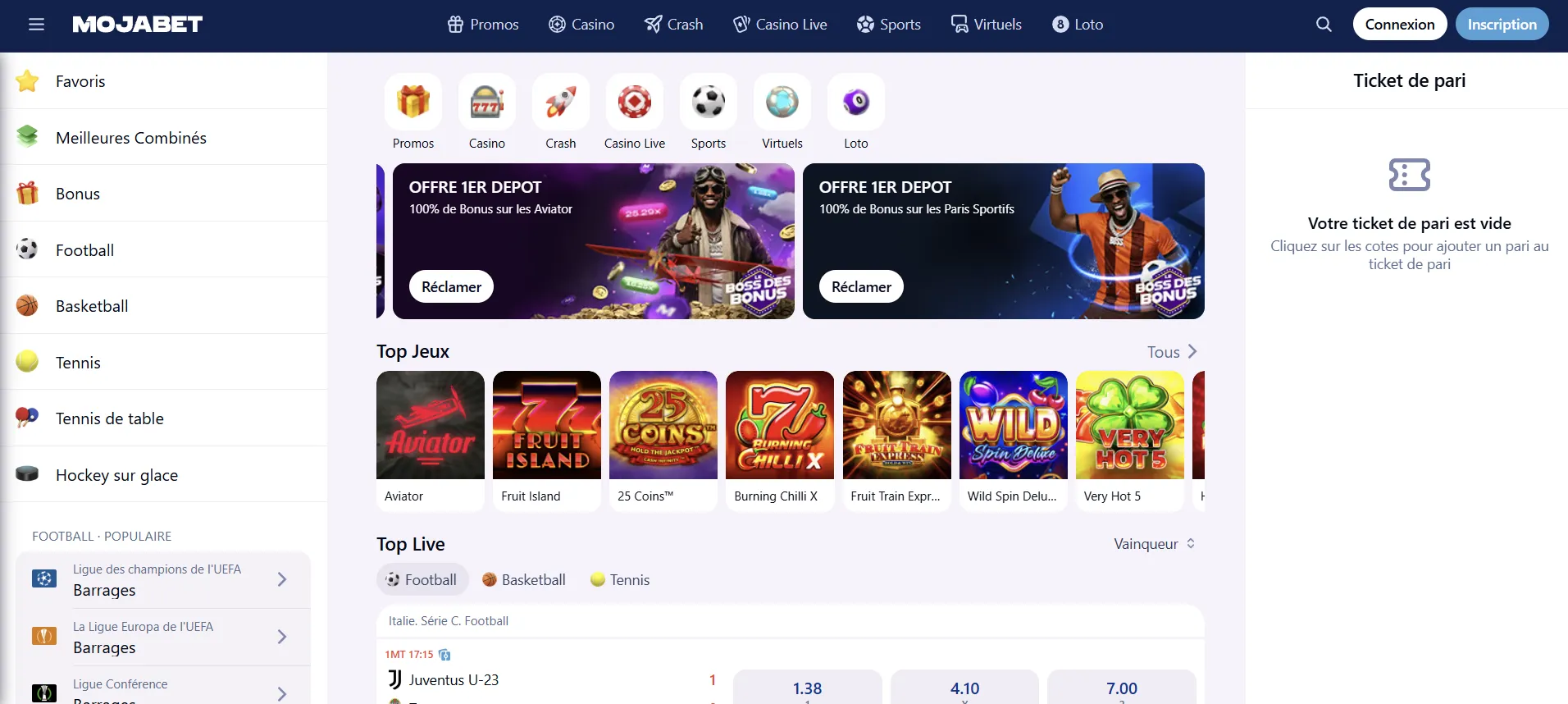 Interface Mojabet CD